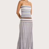 Faithfull - Citara Strapless Top Pale Blue Stripe