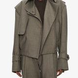 Christopher Esber - Cropped Trench Bomber Jacket