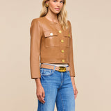 L'AGENCE - Deidra Cropped Leather Jacket