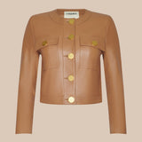 L'AGENCE - Deidra Cropped Leather Jacket
