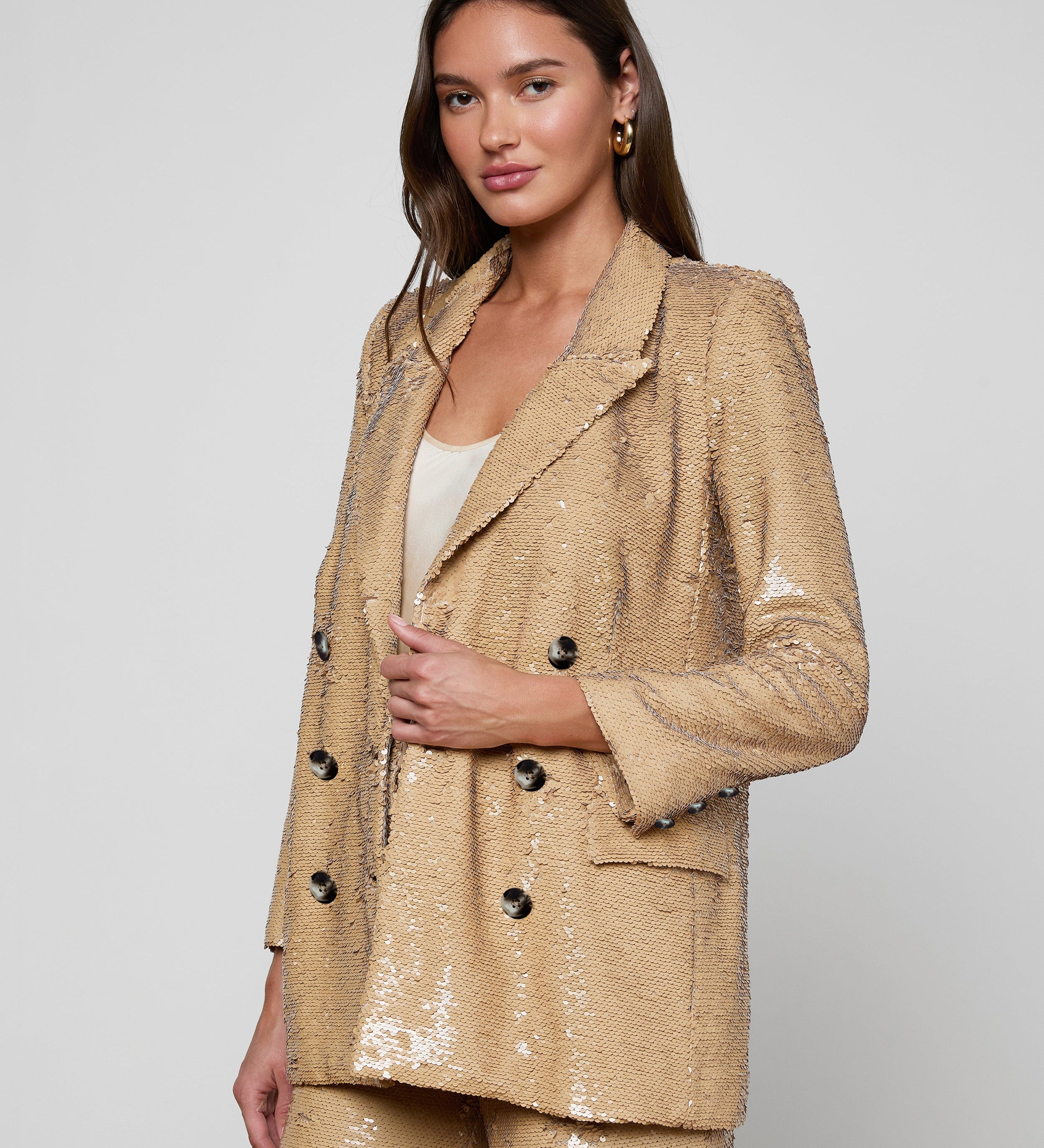 L'AGENCE - Cambrie Oversized Sequin Blazer