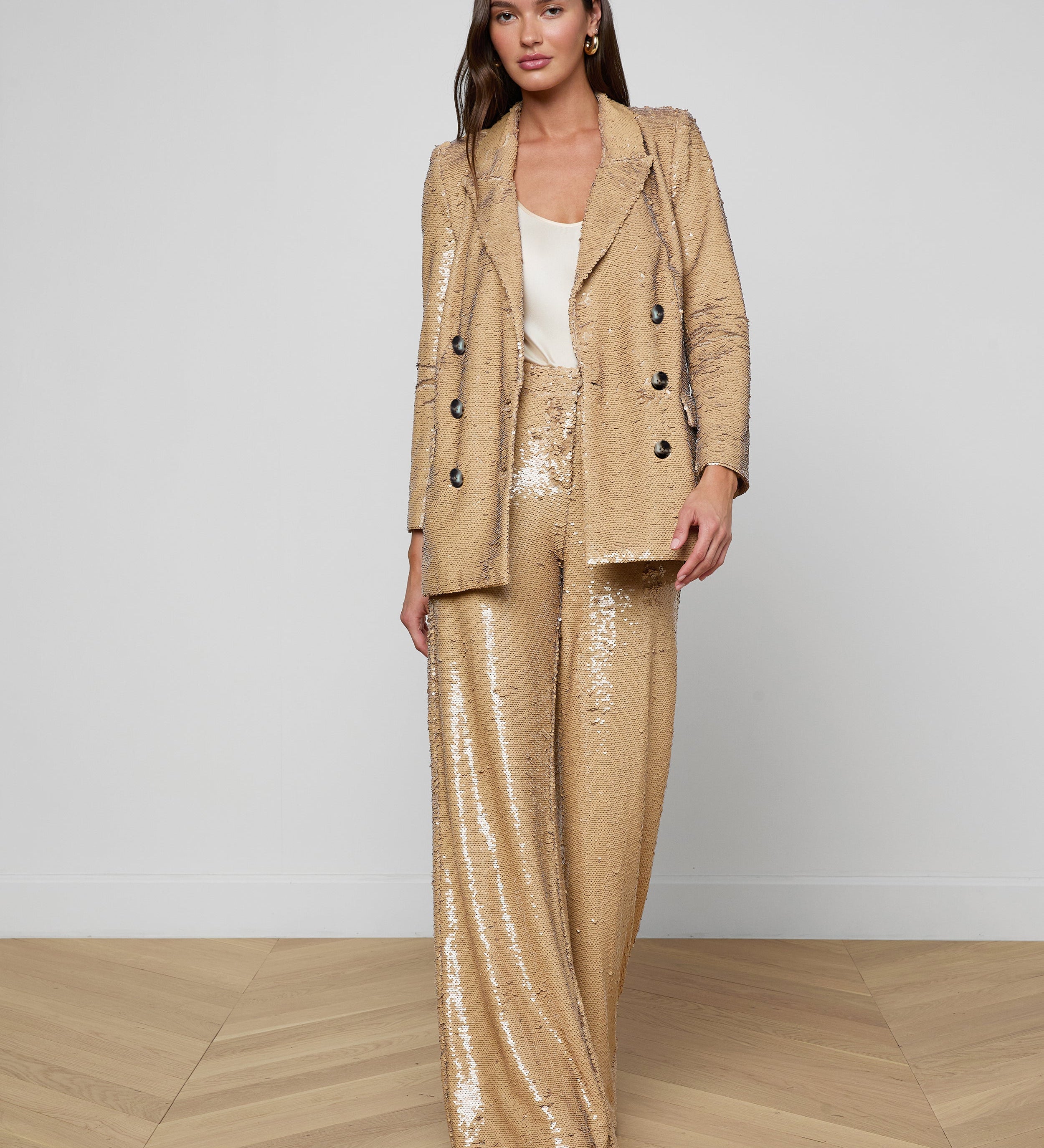 L'AGENCE - Cambrie Oversized Sequin Blazer