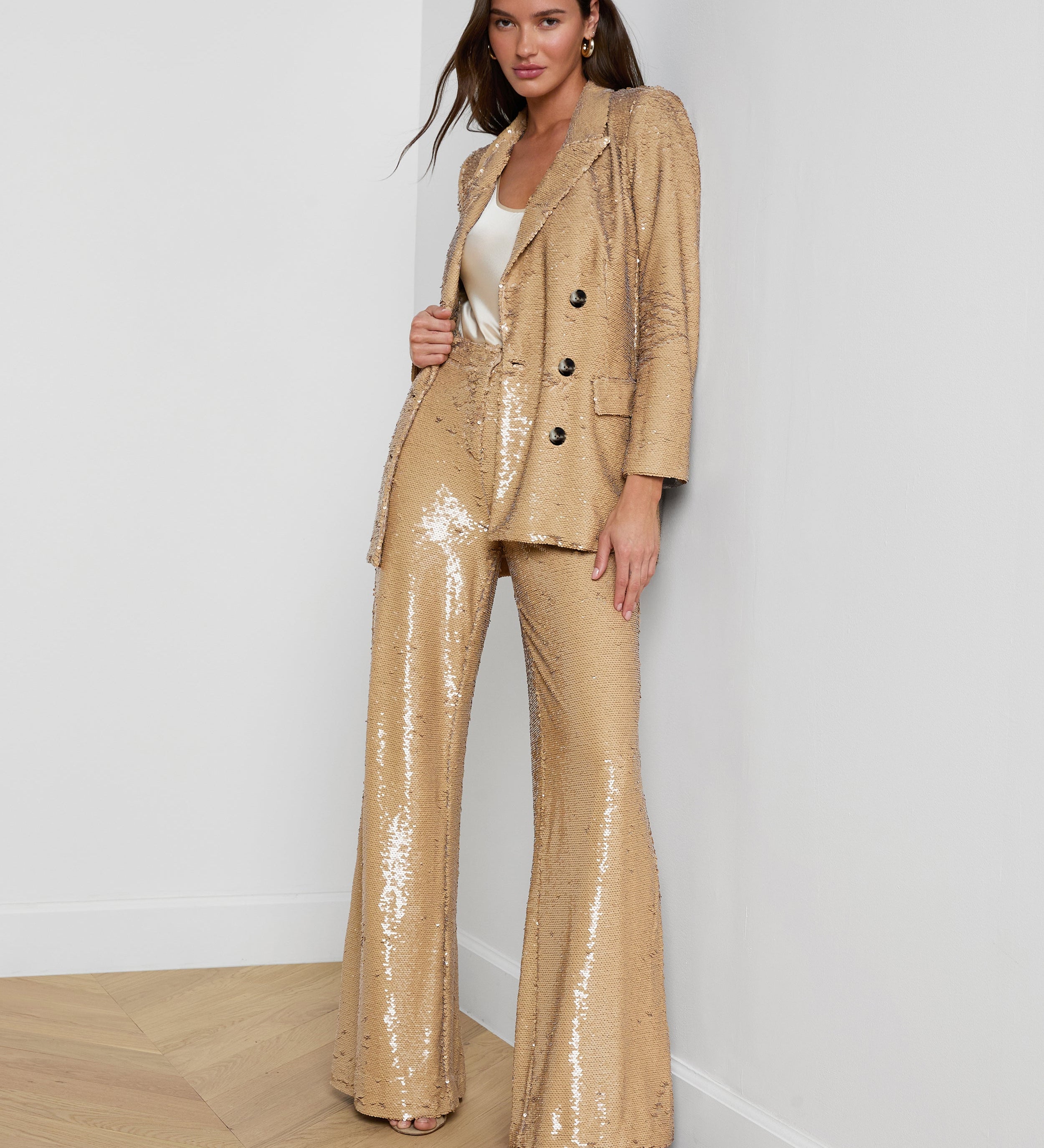 L'AGENCE - Cambrie Oversized Sequin Blazer