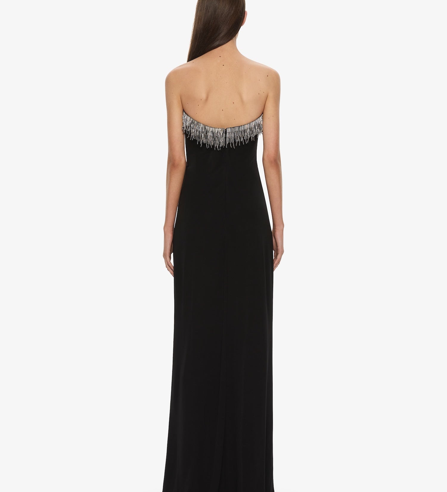 Christopher Esber - Arced Palm Strapless Fringe Dress