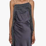 Christopher Esber - Droplet Bead Crochet Trimmed Cami Dress