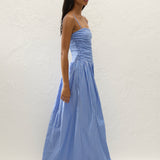 Faithfull - Portlligat Maxi Dress Joao Stripe Azulejo Blue