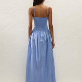 Faithfull - Portlligat Maxi Dress Joao Stripe Azulejo Blue