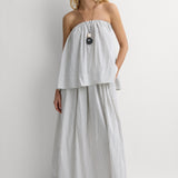Faithfull - Maura Top Oliva Stripe Ecru