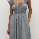 Faithfull - Janne Midi Dress Hanne Gingham Vintage Navy