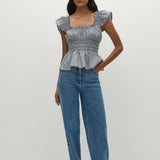 Faithfull - Janne Top Hanne Gingham Vintage Navy