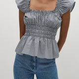 Faithfull - Janne Top Hanne Gingham Vintage Navy