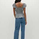 Faithfull - Janne Top Hanne Gingham Vintage Navy