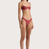 Faithfull - Farrah Bikini Top Wine - Final Sale