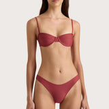 Faithfull - Farrah Bikini Top Wine - Final Sale