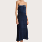 Faithfull - Citara Drawstring Midi Skirt Navy