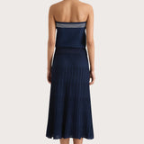 Faithfull - Citara Drawstring Midi Skirt Navy