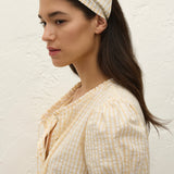 Faithfull - Lucia Head Scarf Butter Textured Gingham