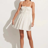 Faithfull - Shivka Mini Dress Plain Egg Shell - Final Sale