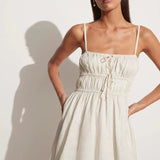 Faithfull - Shivka Mini Dress Plain Egg Shell - Final Sale