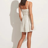 Faithfull - Shivka Mini Dress Plain Egg Shell - Final Sale