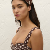 Faithfull - Simona Head Scarf Cioccolato Dot