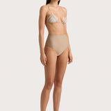 Faithfull - Elea Bikini Top Futura Stripe Taupe - Final Sale