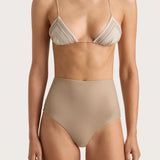 Faithfull - Elea Bikini Top Futura Stripe Taupe - Final Sale