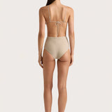 Faithfull - Elea Bikini Top Futura Stripe Taupe - Final Sale