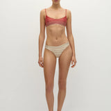 Faithfull - Bebe Bikini Bottom Accordion Stripe Amber Fawn - Final Sale