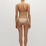Faithfull - Bebe Bikini Bottom Accordion Stripe Amber Fawn - Final Sale