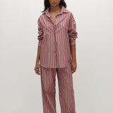 Faithfull - En Vau Oversized Shirt Burgundy Stripe - Final Sale