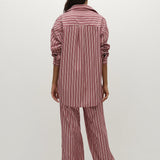 Faithfull - En Vau Oversized Shirt Burgundy Stripe - Final Sale