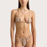 Faithfull - Elea Bikini Top Terracotta Stripe - Final Sale