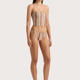 Faithfull - Jean Swim Top Terracotta Stripe - Final Sale
