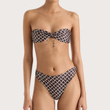 Faithfull - Bandol Bikini Top Espresso Geo - Final Sale