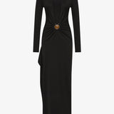 Christopher Esber - Mineral Stone Cascade Long Sleeve Dress