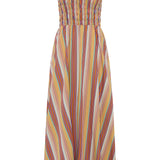Faithfull - Anniken Maxi Dress Agua Stripe Mustard