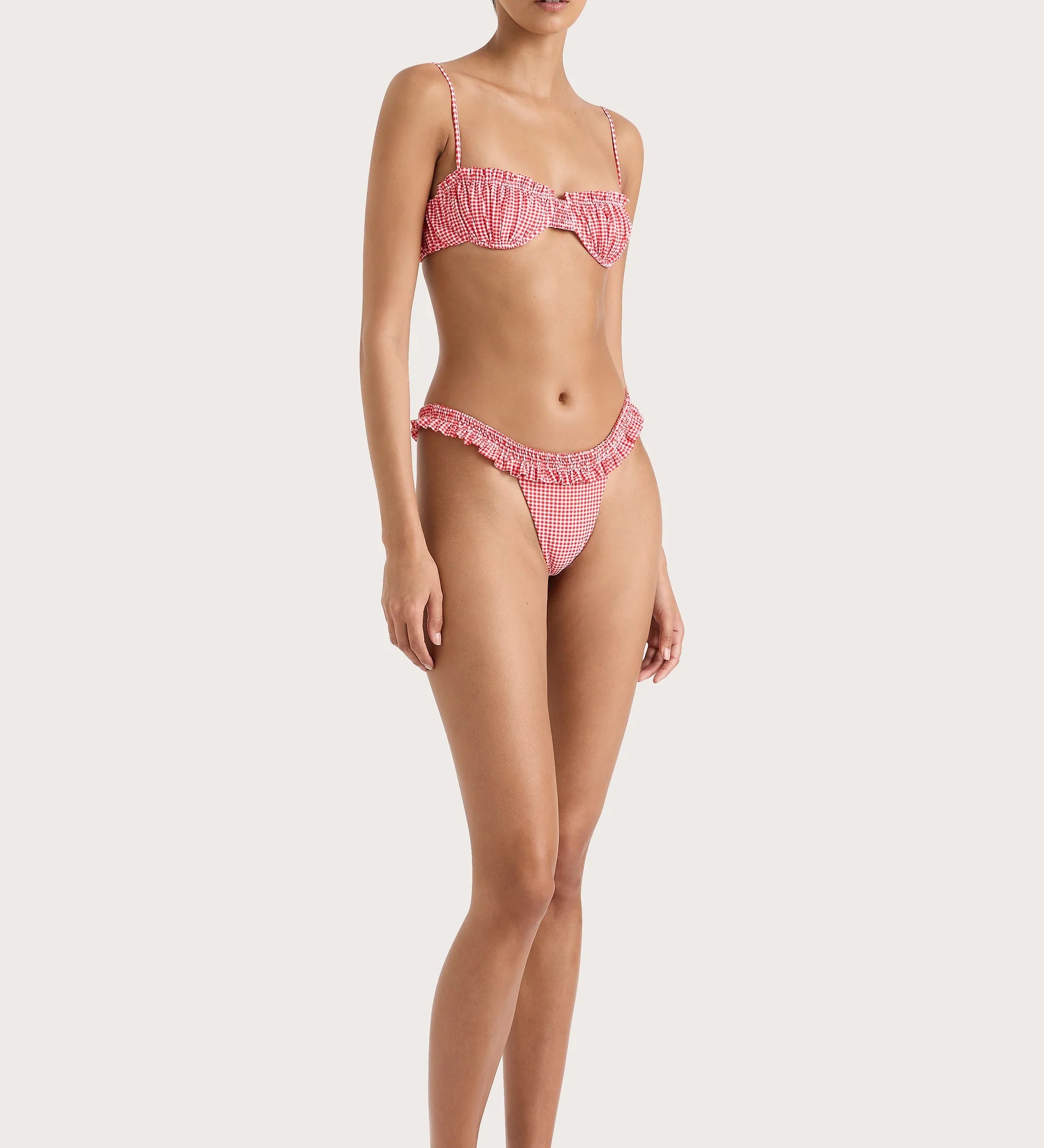 Faithfull - Esterel Bikini Top Gingham Red - Final Sale