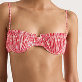 Faithfull - Esterel Bikini Top Gingham Red - Final Sale