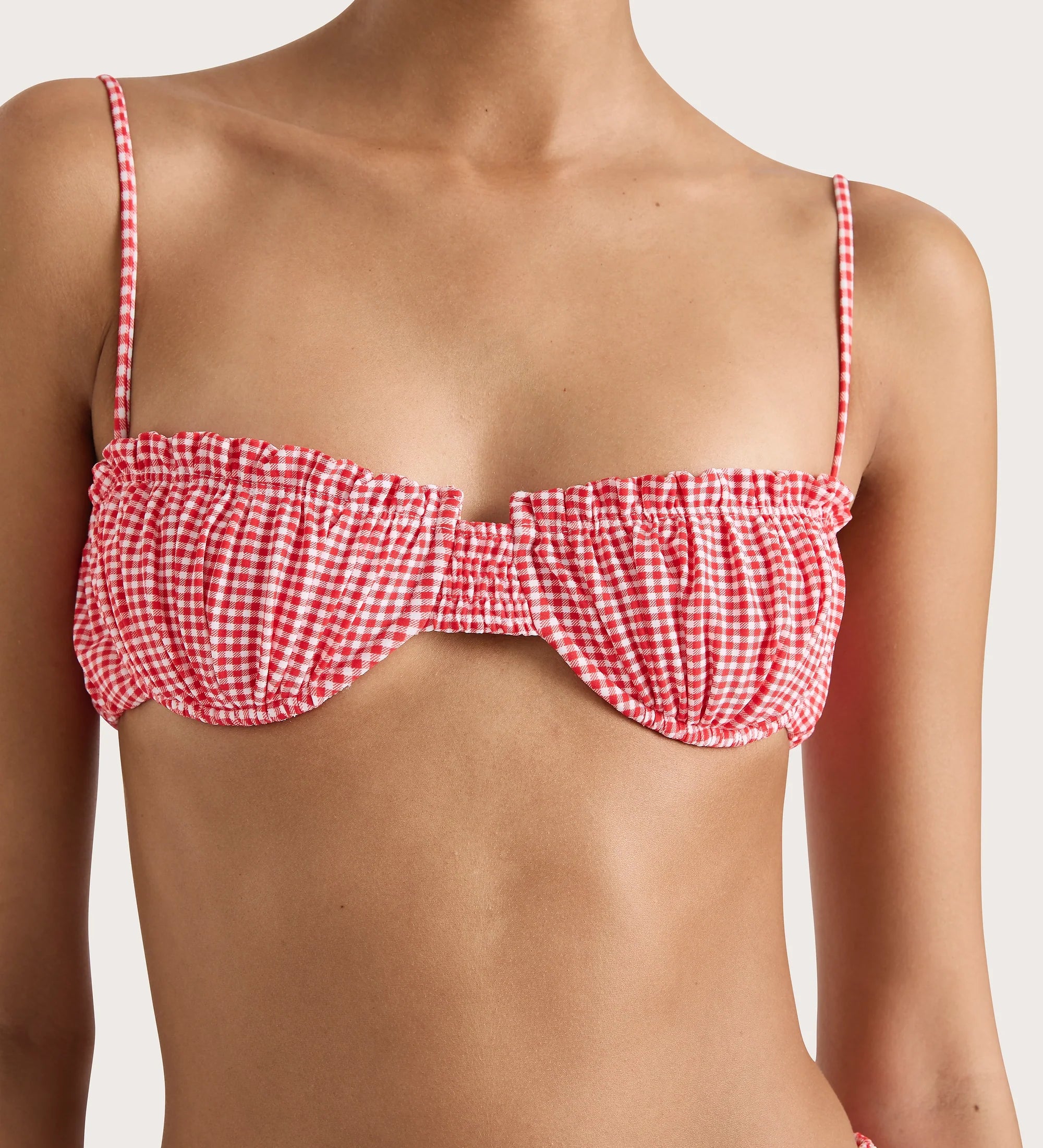Faithfull - Esterel Bikini Top Gingham Red - Final Sale