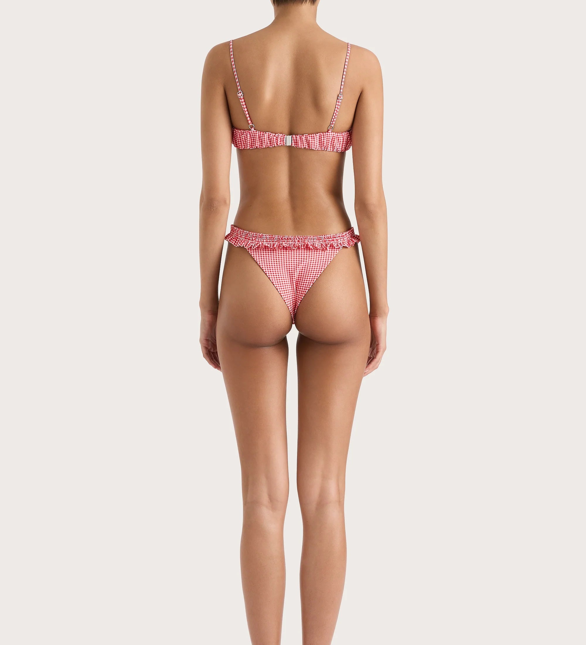 Faithfull - Esterel Bikini Bottom Gingham Red - Final Sale