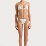 Faithfull - Gianni Crochet Bikini Top White