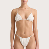 Faithfull - Gianni Crochet Bikini Top White