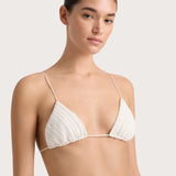 Faithfull - Gianni Crochet Bikini Top White