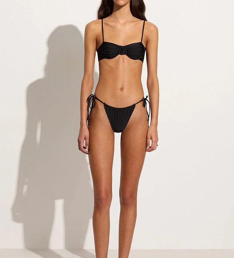 Faithfull - Pacific Bikini Bottoms Black - Final Sale