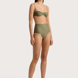 Faithfull - Stefania Bikini Top Khaki - Final Sale