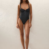 Faithfull - Dinard One Piece Lola Polka Dot Black Cream