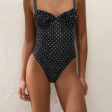 Faithfull - Dinard One Piece Lola Polka Dot Black Cream