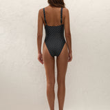 Faithfull - Dinard One Piece Lola Polka Dot Black Cream