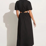 Faithfull - Alessandria Midi Dress Plain Black - Final Sale